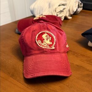 Red Embroidered FSU Baseball Cap